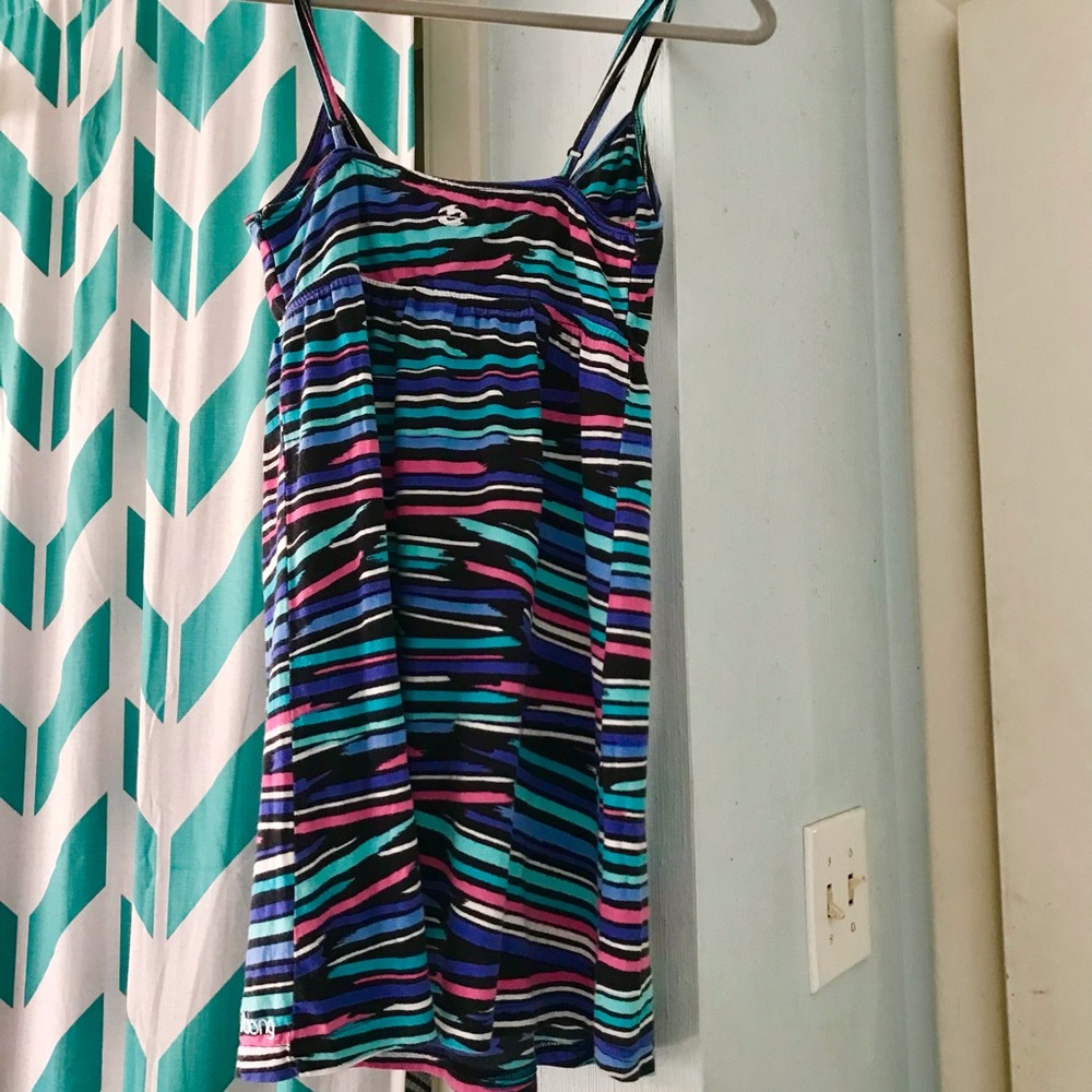 Y2K Billabong Striped Babydoll Mini Dress - Picture 5 of 7